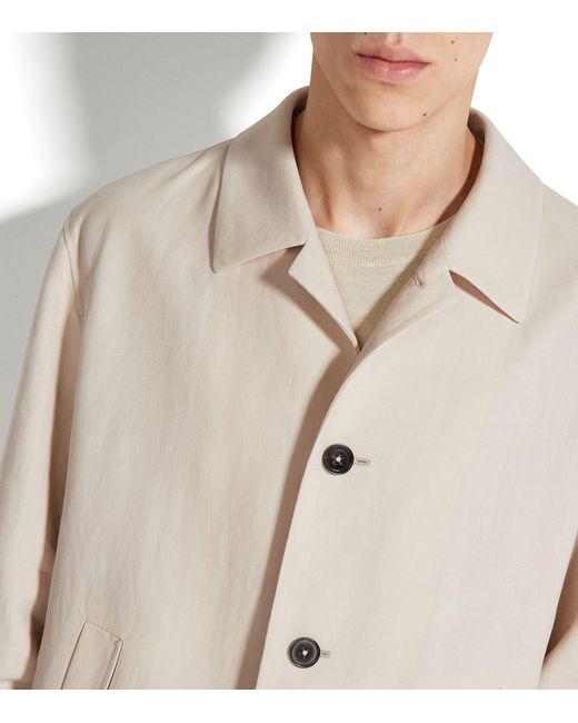 Zegna Natural Oasi Linen Chore Jacket for men