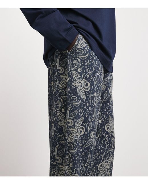 Hanro Gray Cotton Night & Day Lounge Trousers for men