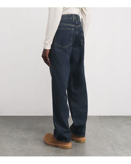 PAIGE Blue Utility-Detail Doheny Straight Jeans for men