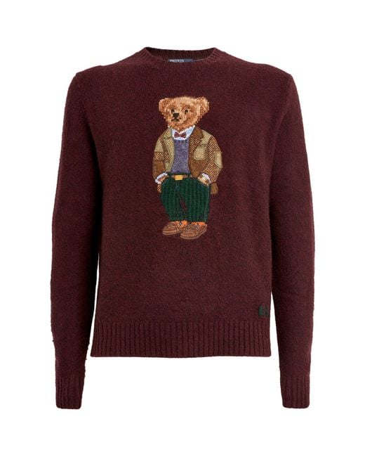 Polo Ralph Lauren Red Polo Bear Sweater for men