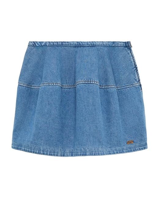 Loewe Blue Balloon Denim Mini Skirt