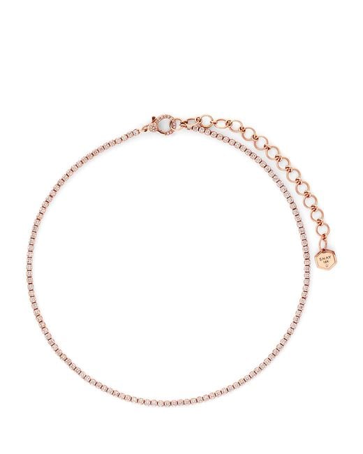 SHAY Metallic And Diamond Threads Tennis Choker