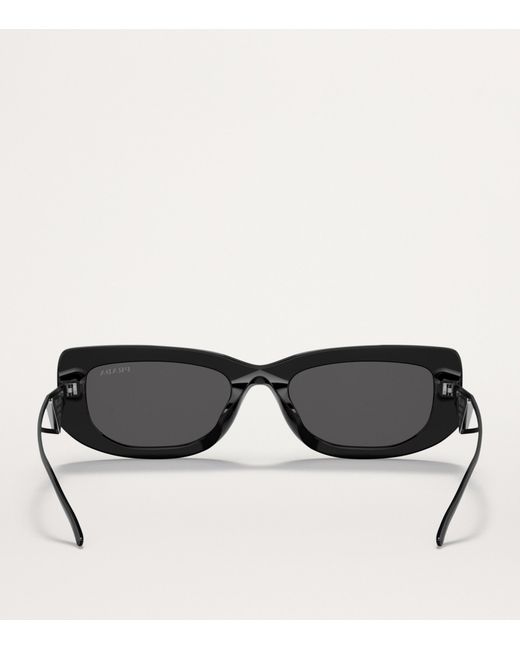 Prada Black Acetate Rectangle Pr14Ys Sunglasses