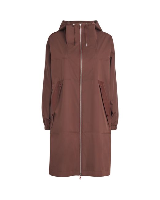 Yves Salomon Brown Waterproof Hooded Parka