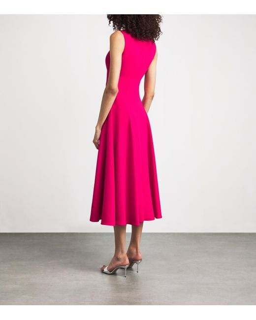Roksanda Pink Darted Kora Midi Dress