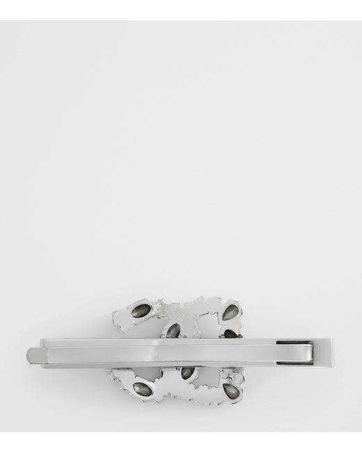 Dolce & Gabbana White Diamanté Dg Hair Clip