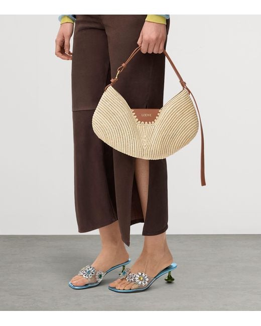 Loewe Metallic X Paula's Ibiza Medium Raffia Swing Shoulder Bag