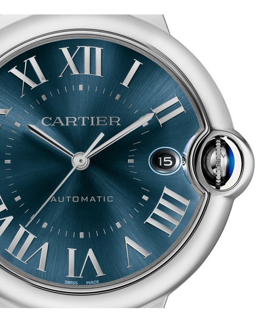 Cartier Gray Stainless Steel Ballon Bleu De Watch 40mm for men