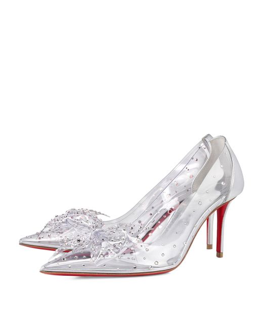 Christian Louboutin White Jelly Strass Crystal Pumps 80
