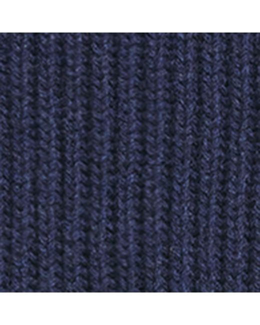Johnstons Blue Cashmere Lovat Ribbed Scarf for men