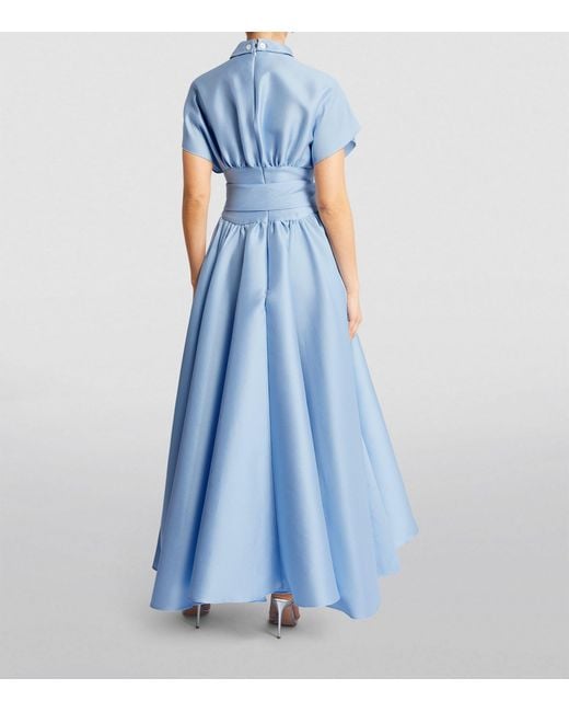 Alexis Mabille Blue Cummerbund-detail Gown
