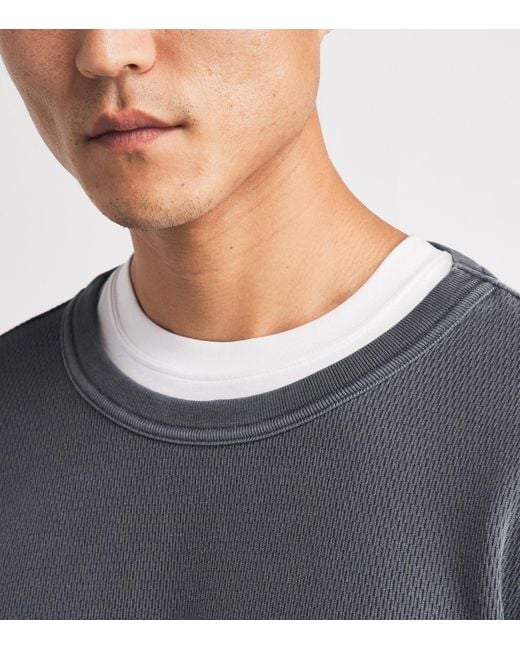 Citizens of Humanity Gray Cotton Waffle-Stitch Sweater for men