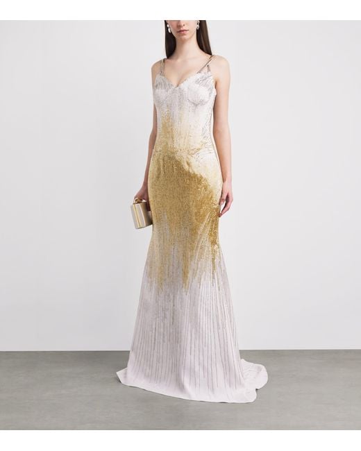 Gaurav Gupta White Embellished Aura Gown
