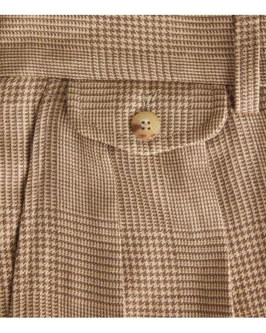 Polo Ralph Lauren Natural Linen-Blend Glen Plaid Whitman Trousers for men