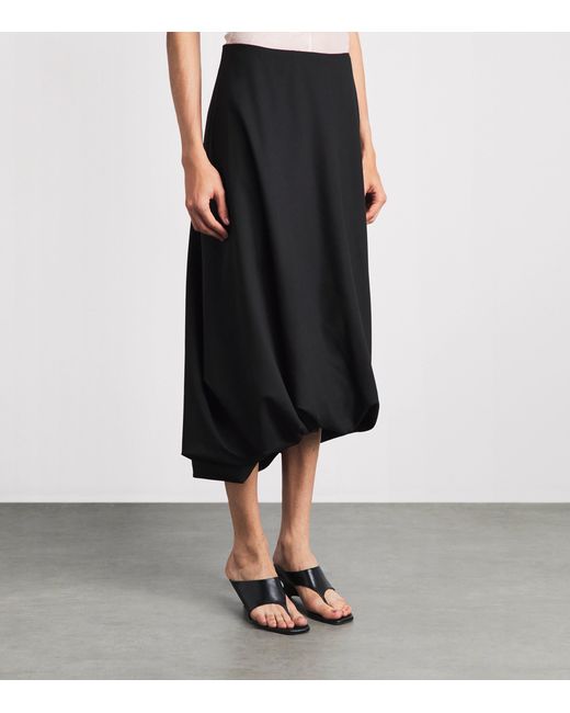 Rohe Black Twisted Midi Skirt