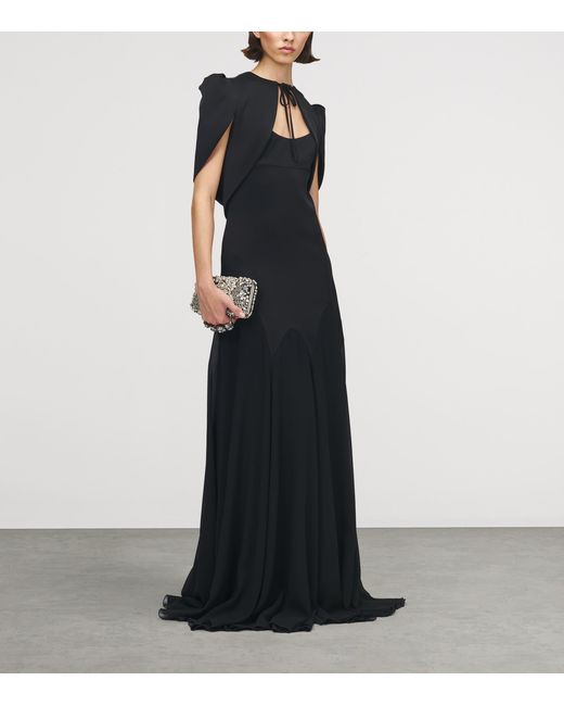 McQueen Black Crepe Cropped Jacket