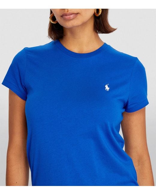 Polo Ralph Lauren Blue Cotton Polo Pony T-shirt