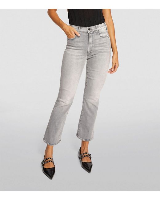 Mother Gray The Hustler Flared Ankle Jeans