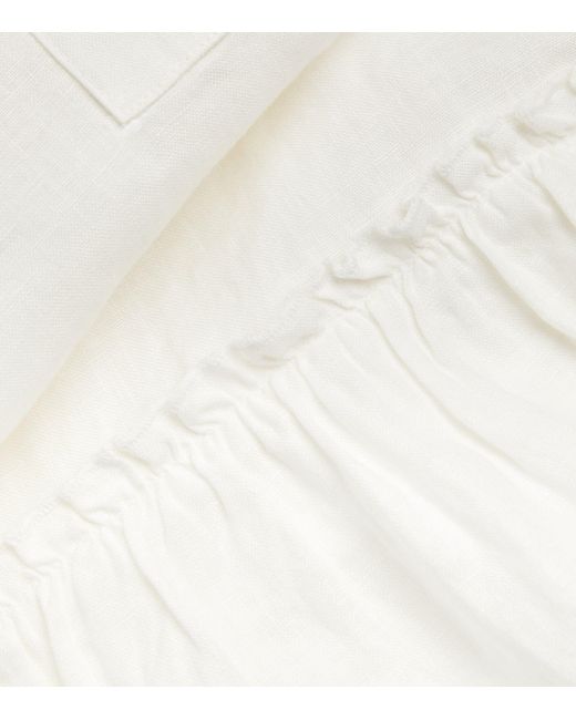MAX&Co. White Linen A-line Mini Dress