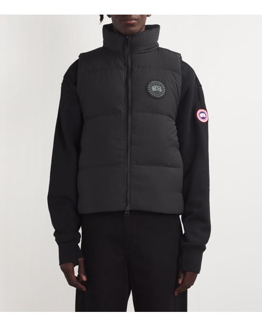 Canada Goose Black Down Lawrence Puffer Gilet for men