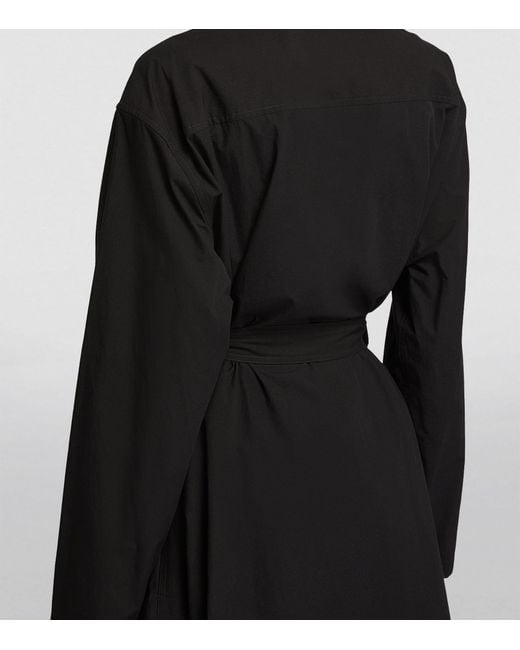 Jil Sander Black Belted Asymmetric Midi Dress