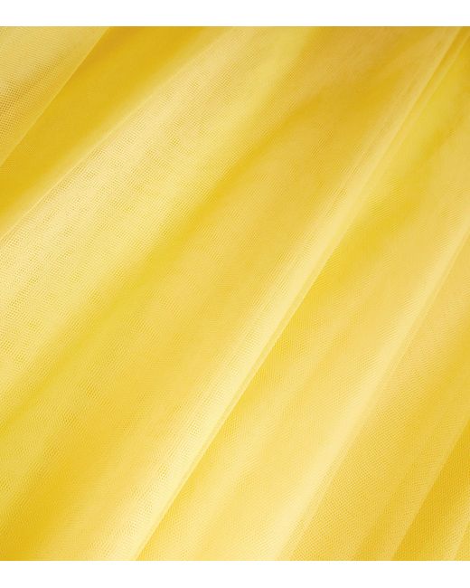 Carolina Herrera Yellow Tulle Maxi Skirt
