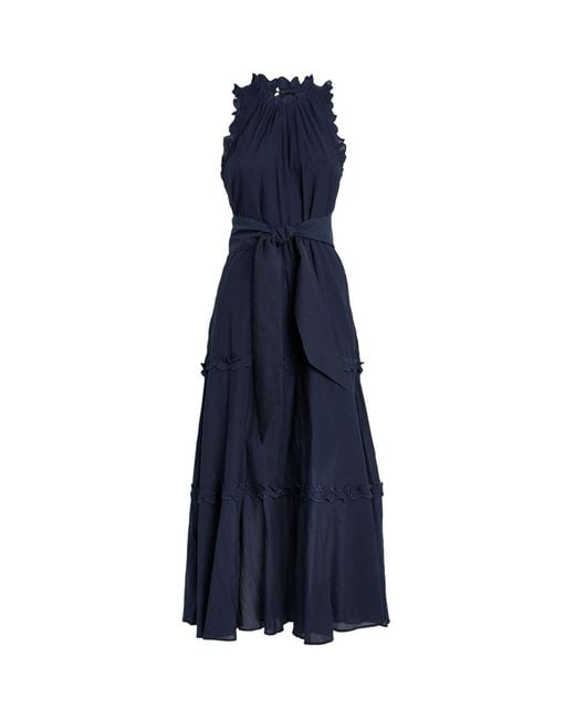 ME+EM Blue Me+em Embroidered Maxi Dress