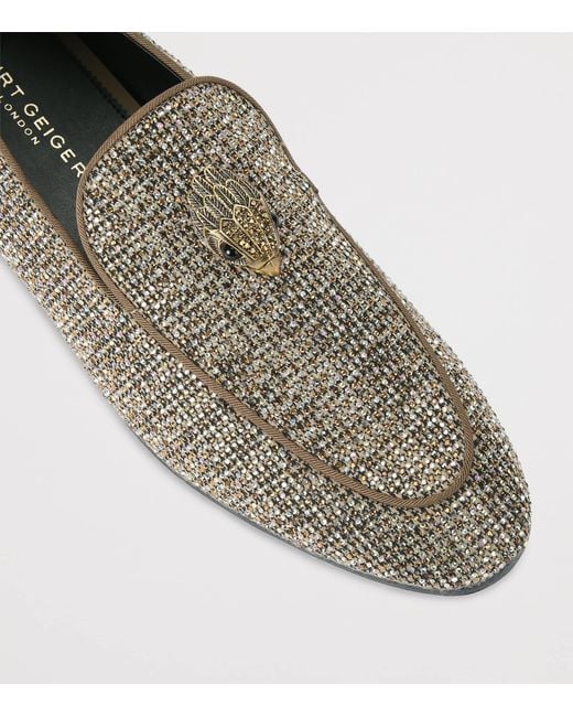 Kurt Geiger Gray Embellished Hugh 2 Loafers for men