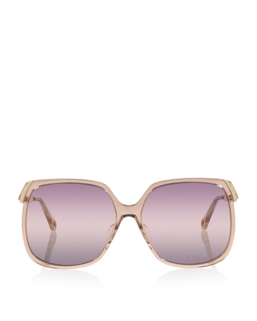 Chloé Purple Ch0286S Rectangle Sunglasses