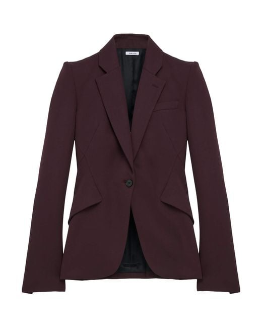 McQueen Purple Wool Single-Breasted Blazer