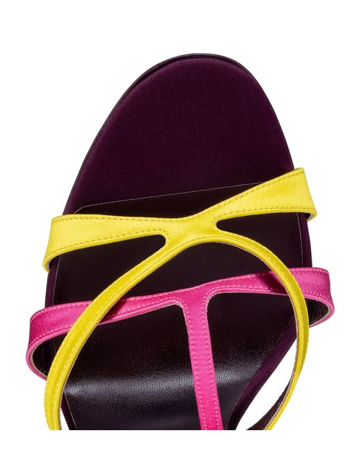 Christian Louboutin Pink Tangueva Silk Heeled Sandals 100