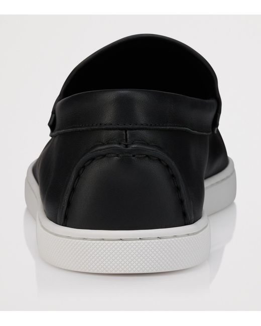 Christian Louboutin Black Neoclboat Suede Boat Shoes for men
