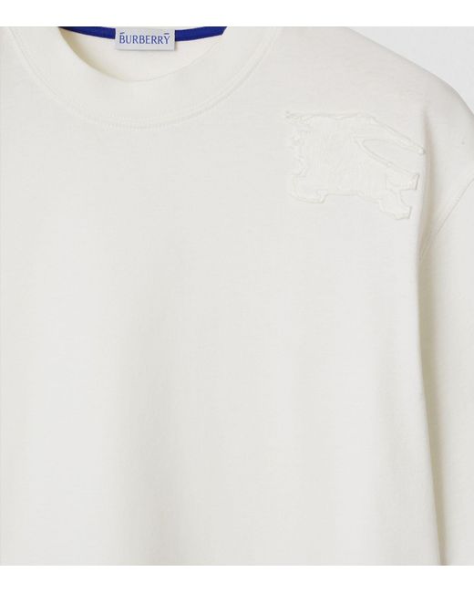 Burberry White Cotton Ekd T-shirt for men