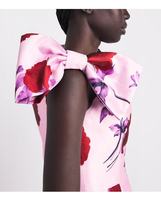 Rebecca Vallance Pink Off-Shoulder Melora Midi Dress