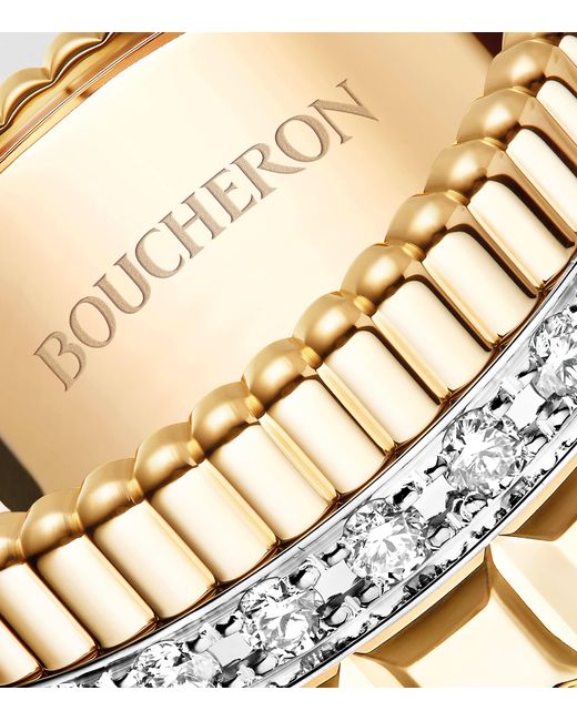 Boucheron Metallic Large And Diamond Quatre Radiant Ring