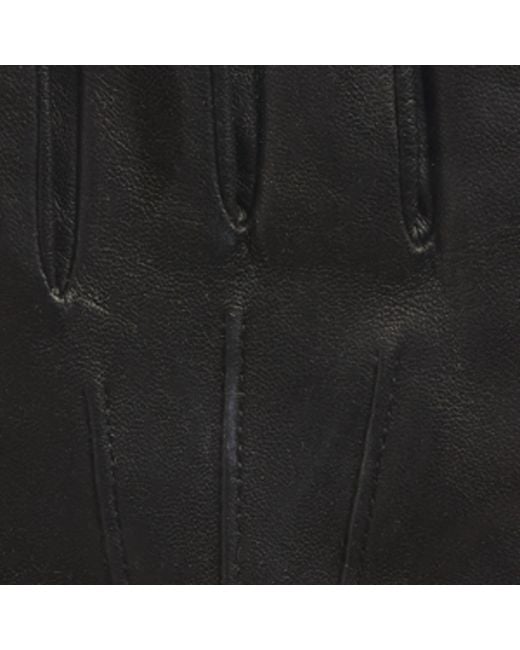 Dents Black Leather Gloves for men