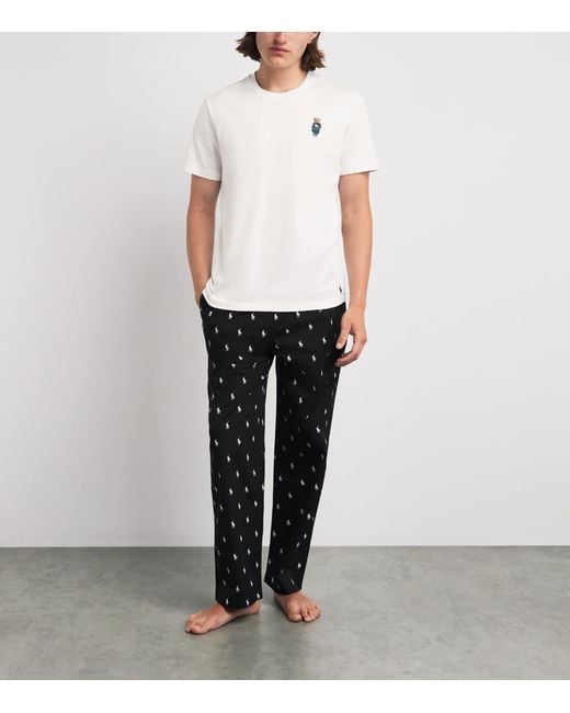 Polo Ralph Lauren White Cotton Polo Bear Pyjama Top for men