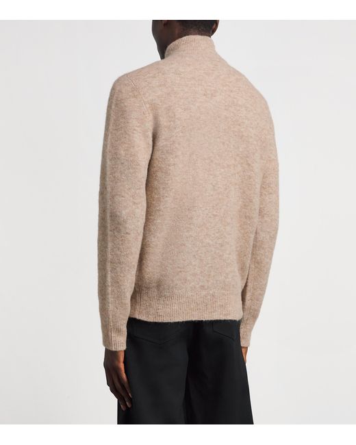 Barena Natural Alpaca-Blend Zip-Up Cardigan for men