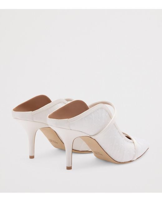 Malone Souliers White Tulle Maureen Heeled Mules 70
