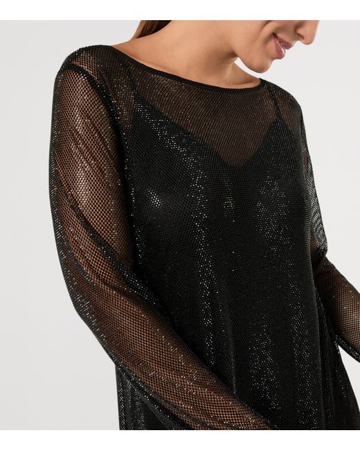 Marina Rinaldi Black Sparkling Midi Dress And Petticoat