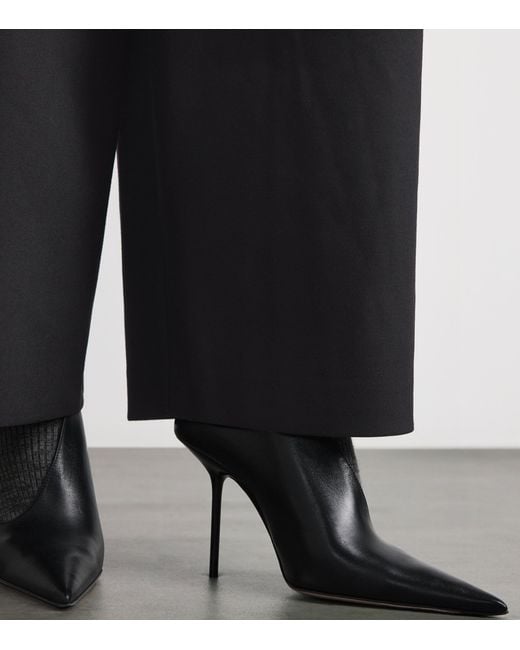 Source Unknown Black Pleated Wide-Leg Leiko Trousers