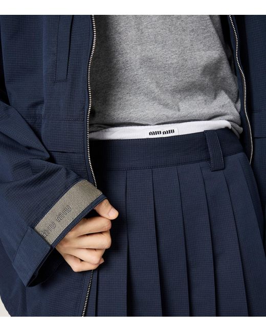 Miu Miu Blue Ripstop Jacket