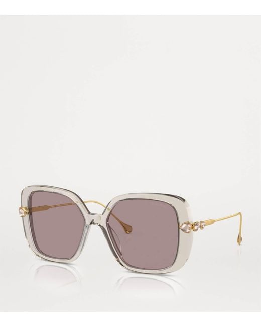 Swarovski Pink Oversized Sk6011 Sunglasses