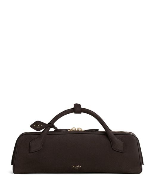 Alaïa Brown Suede Le Teckel Clutch Bag