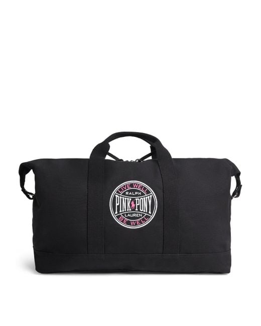 Polo Ralph Lauren Black Cotton Pony Duffle Bag for men