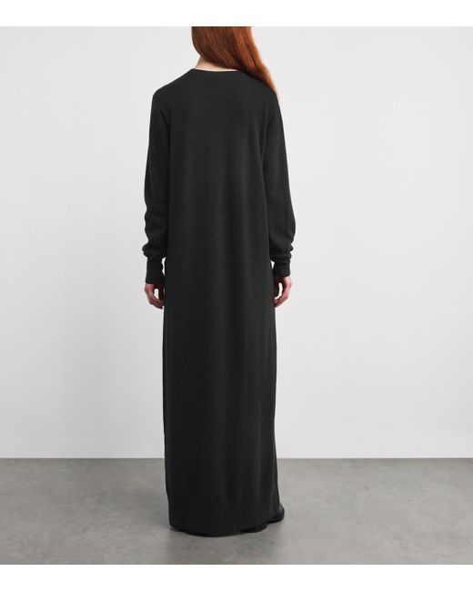 The Row Black Loter Cashmere Maxi Dress