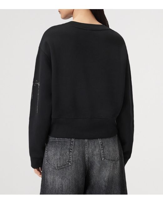 AllSaints Black Embellished Separo Sweatshirt