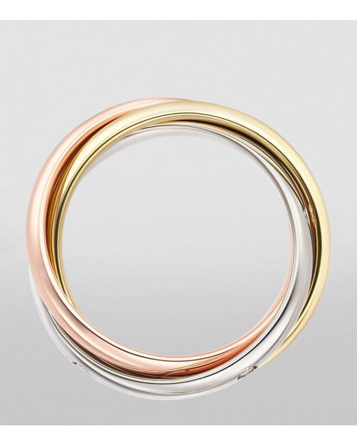 Cartier Metallic Medium, Rose And Diamond Trinity Ring