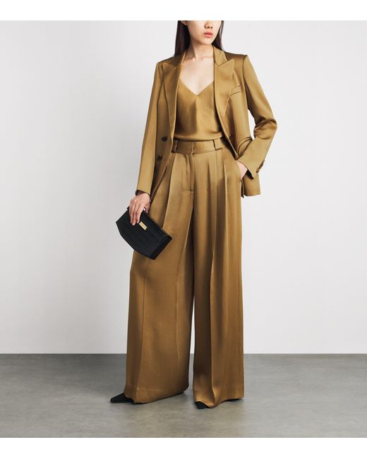 Blazé Milano Natural Satin Husi Palazzo Trousers