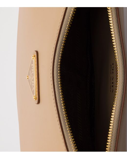 Prada Metallic Leather Arqué Shoulder Bag